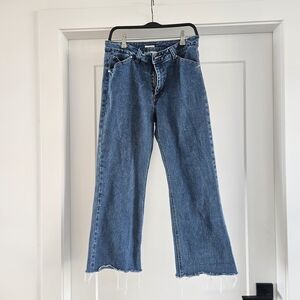 Vintage Cotton Ginny Stylish Blue Flare Jeans for Women Size 8/9